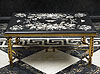 An extremely fine and beautiful German late seventeenth century black slate inlaid and engraved mother-of-pearl table top by Franz de Hamilton